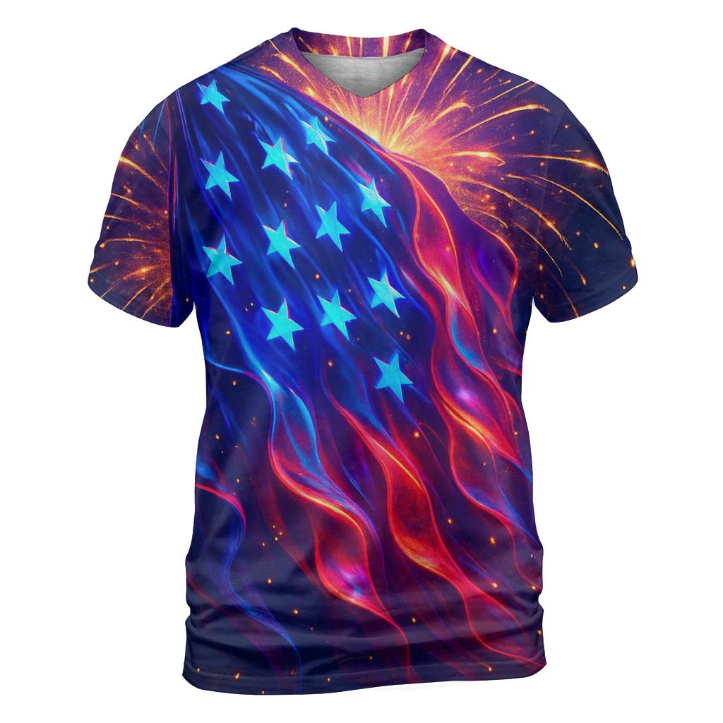 Firework Silk Cascade unique graphic print tees