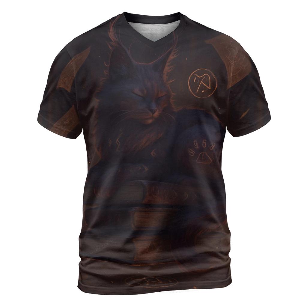 Mystic Library Guardian designer pattern shirts