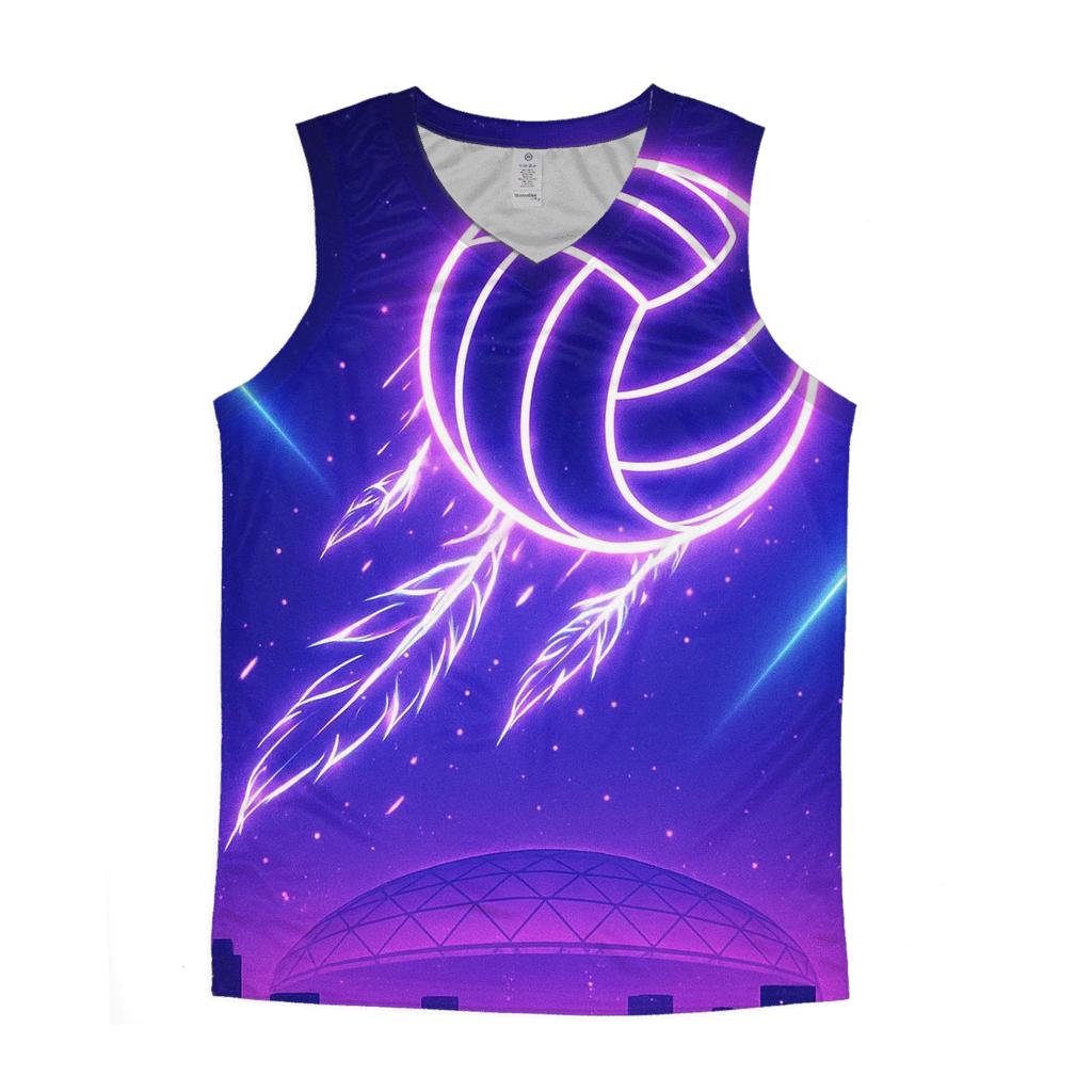 Skyline Strike With Blue Jays graphic print tank tops