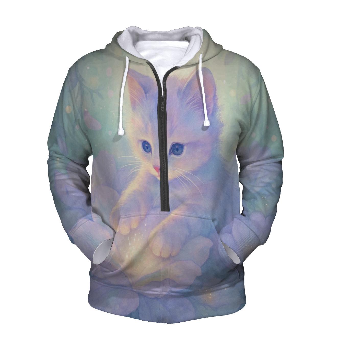 Botanical Dream Purring embroidered hoodies