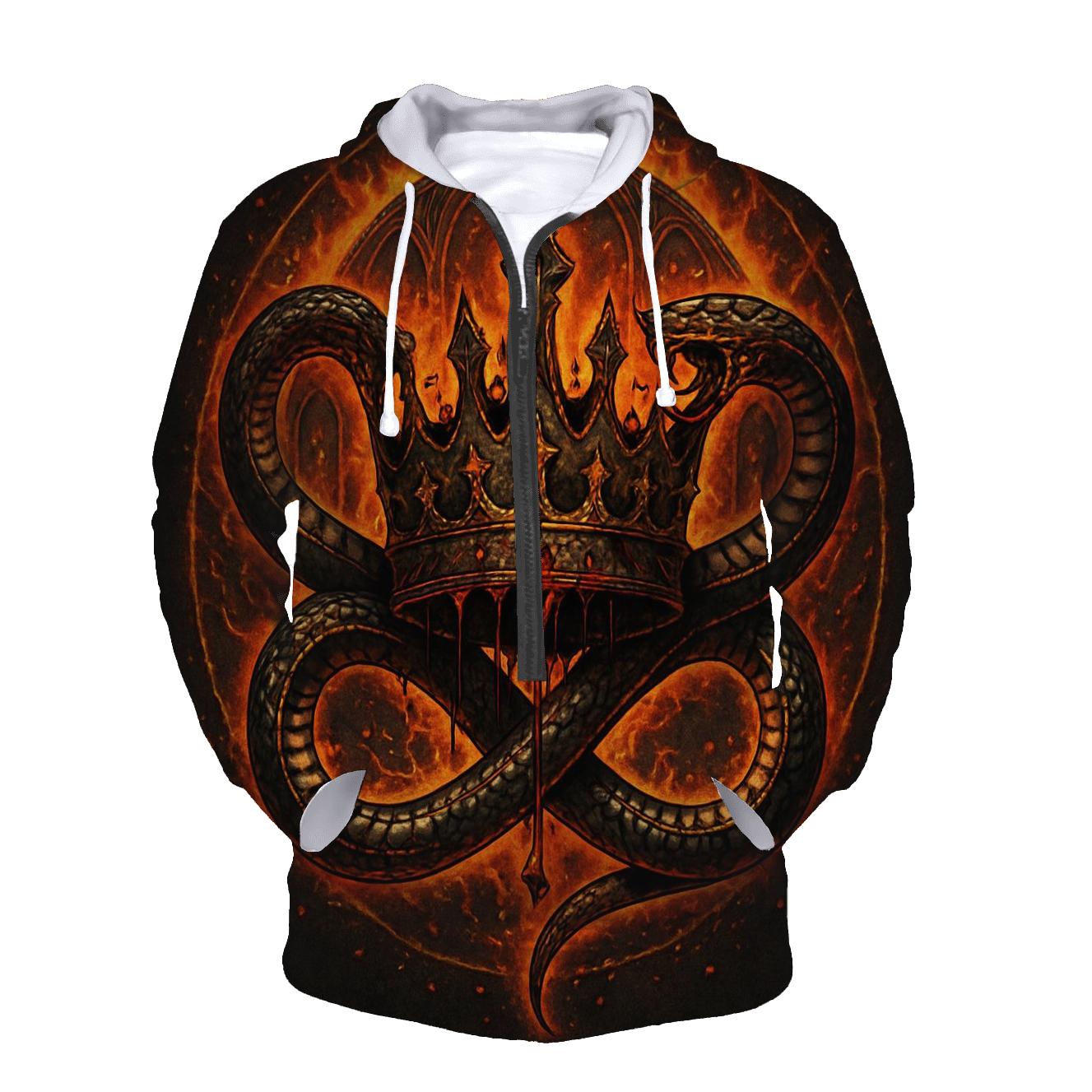 Crown Of Cinders And Serpents embroidered hoodies