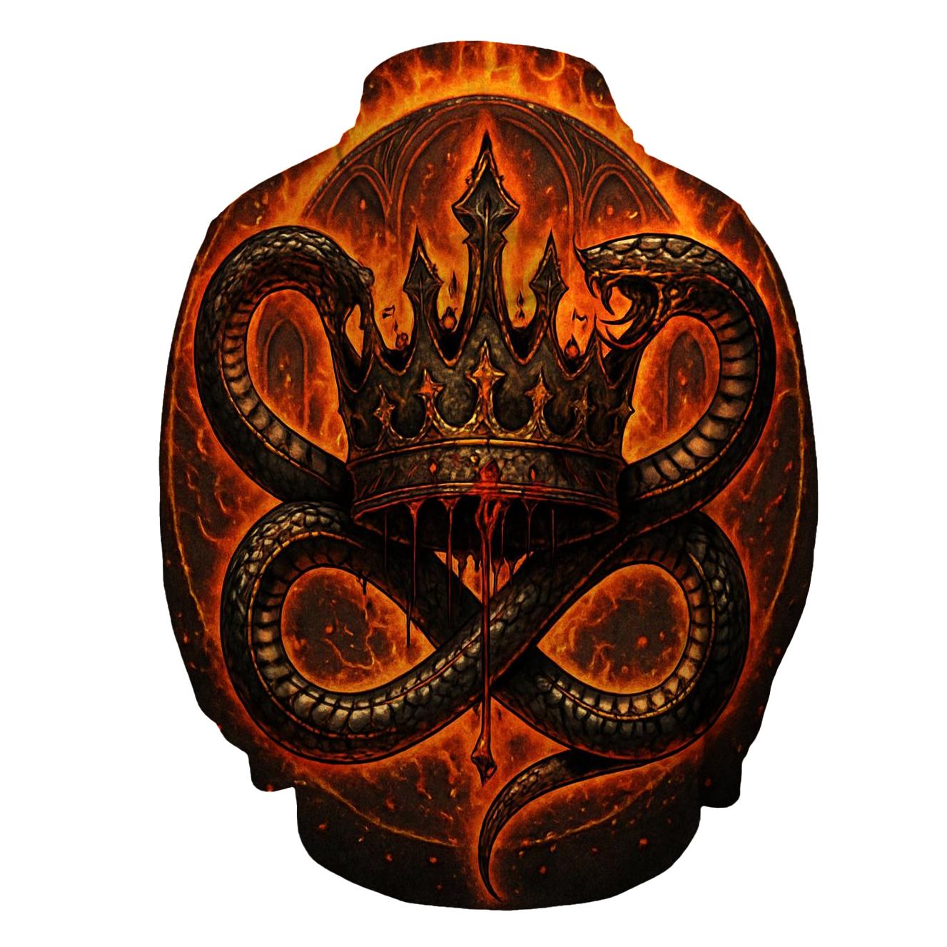Crown Of Cinders And Serpents embroidered hoodies