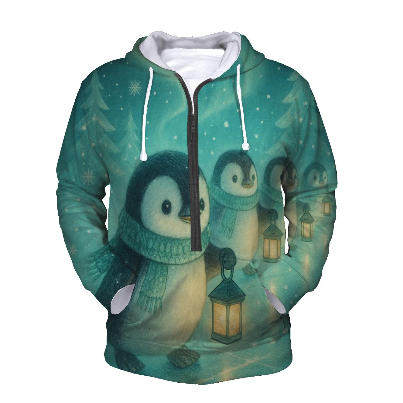 Penguin Lantern Parade printed hoodies