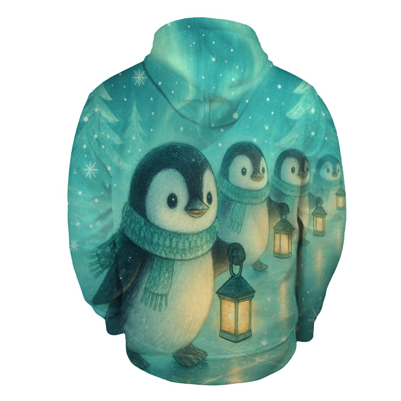 Penguin Lantern Parade printed hoodies