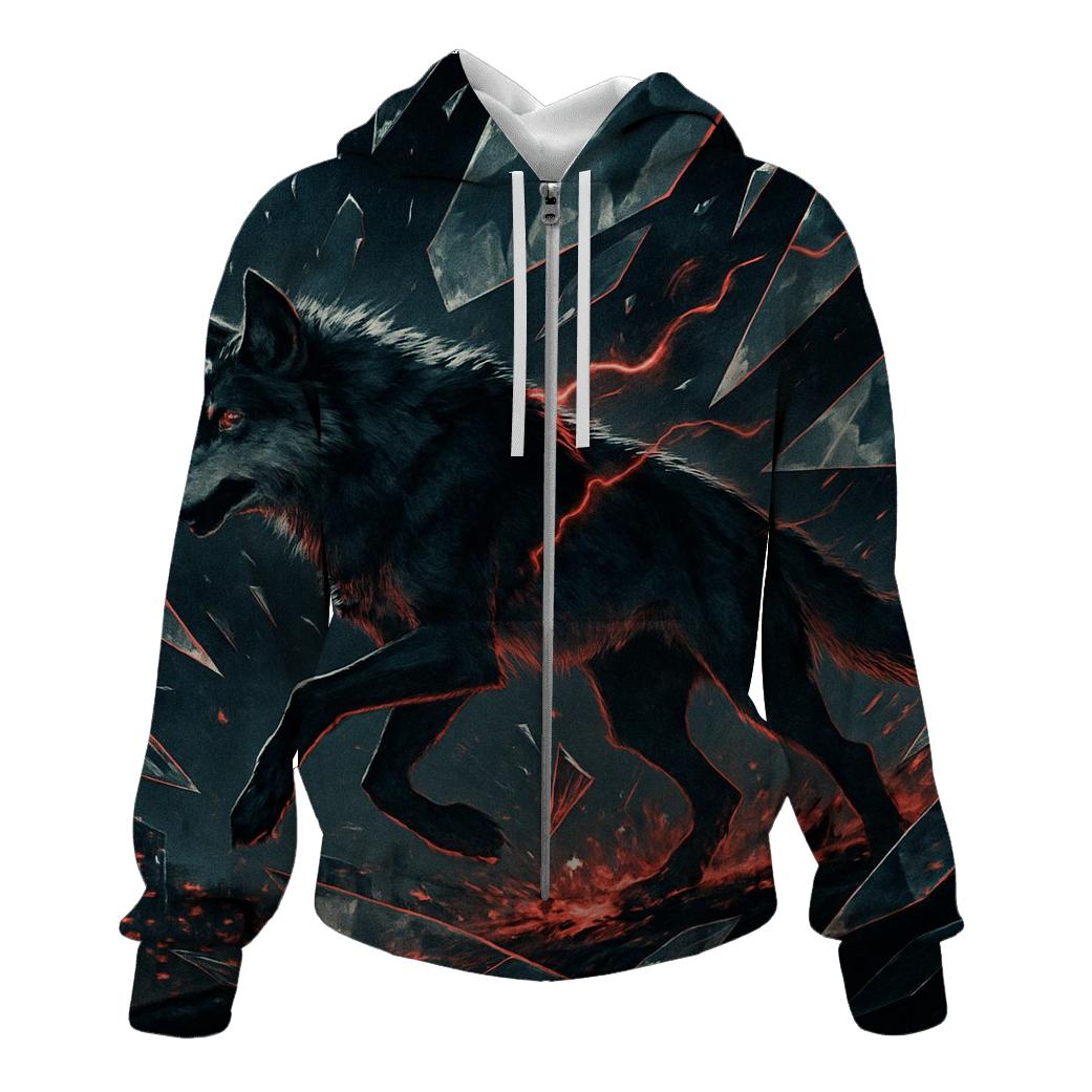 Shattered Glass Lone Wolf lightweight hoodies