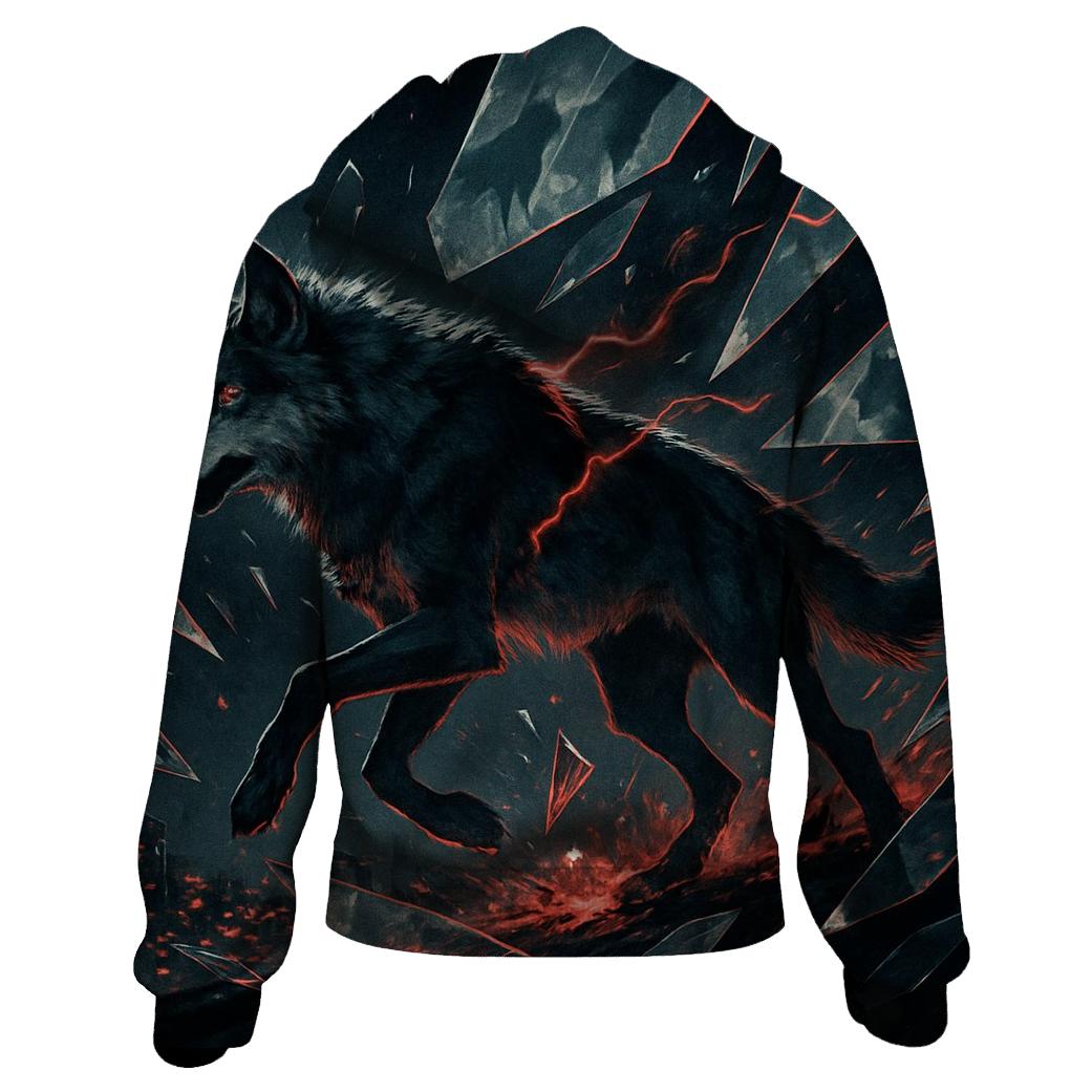  Shattered Glass Lone Wolf lightweight hoodies