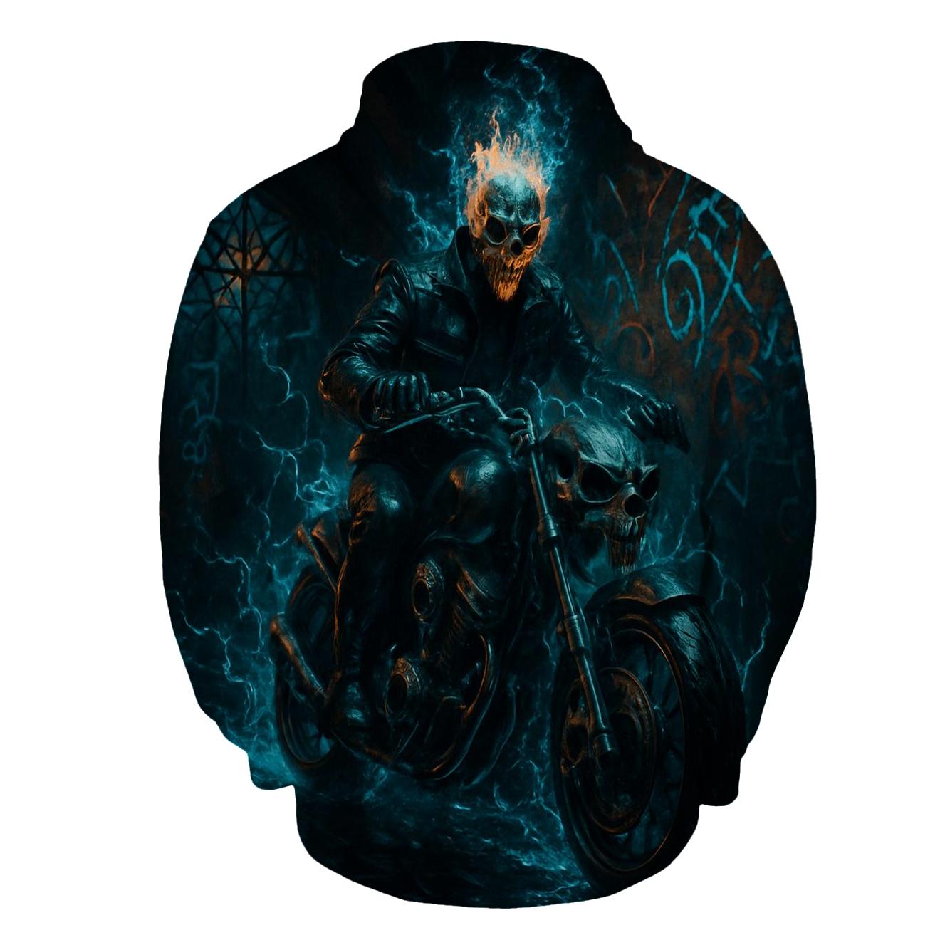 Grim Rider Of The Neon Catacombs heavyweight hoodies