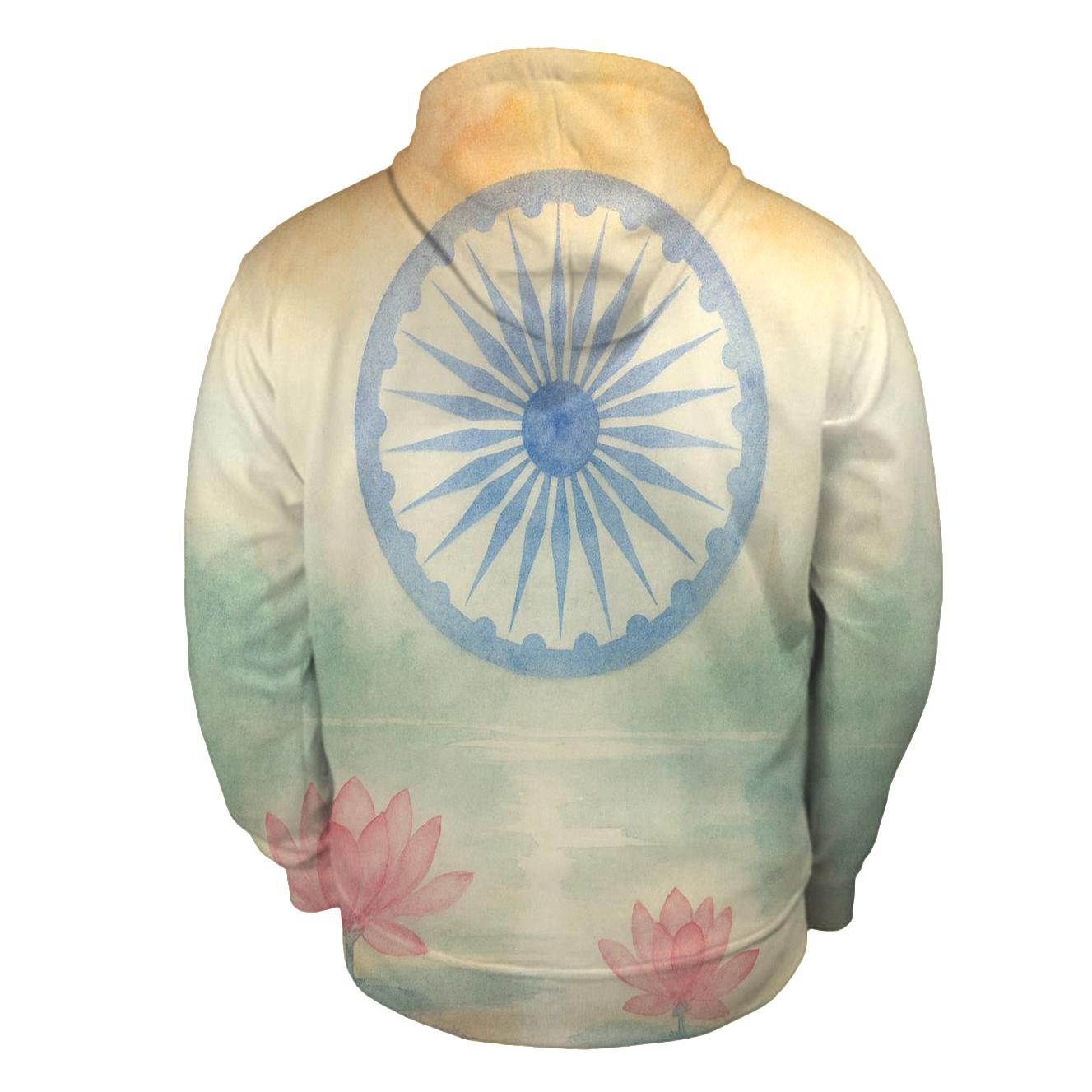Monsoon Temple Watercolor zip-up hoodies