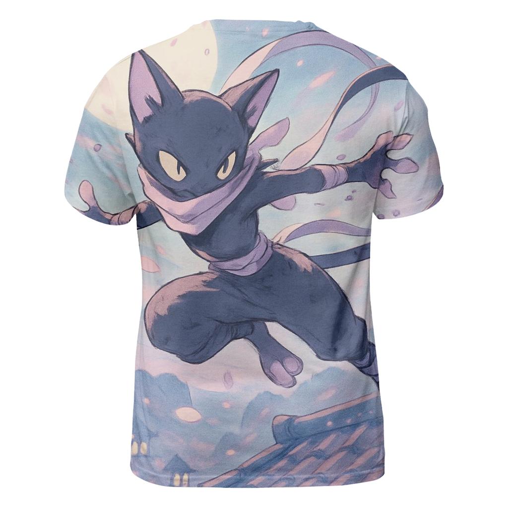 Cherry Blossom Ninja Cat personalized full print shirts