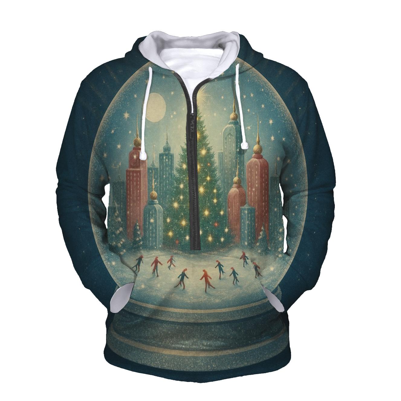 Snow Globe Cityscape printed hoodies