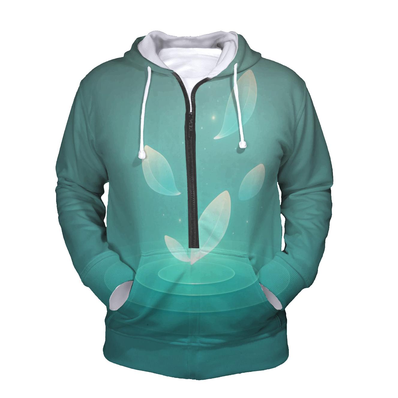 Iridescent Lagoon Bloom hoodie designs