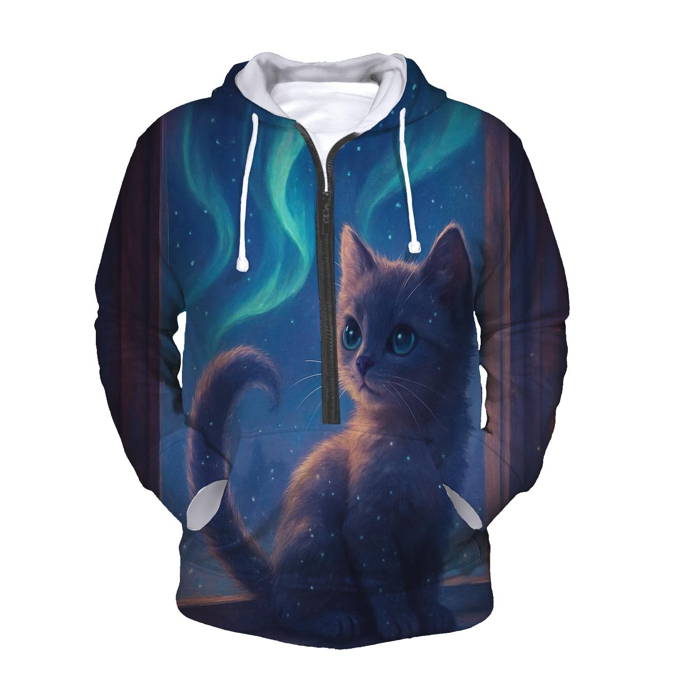 Aurora Window Watcher graphic hoodies