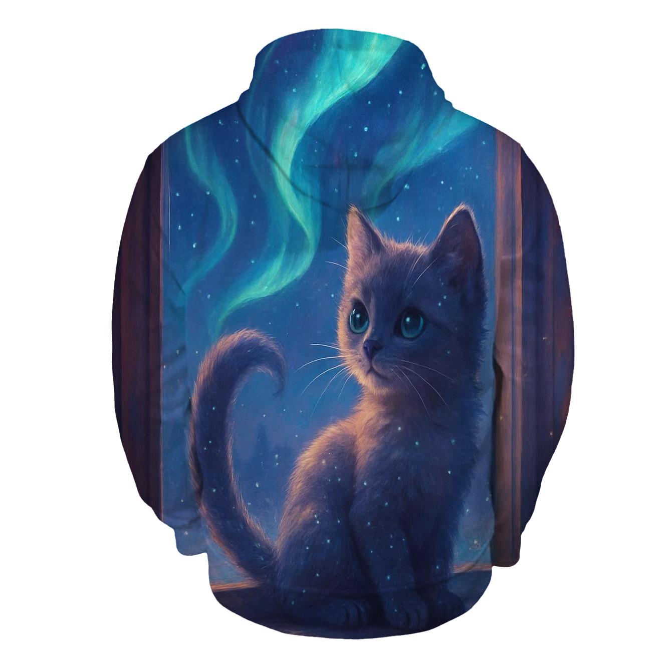 Aurora Window Watcher graphic hoodies