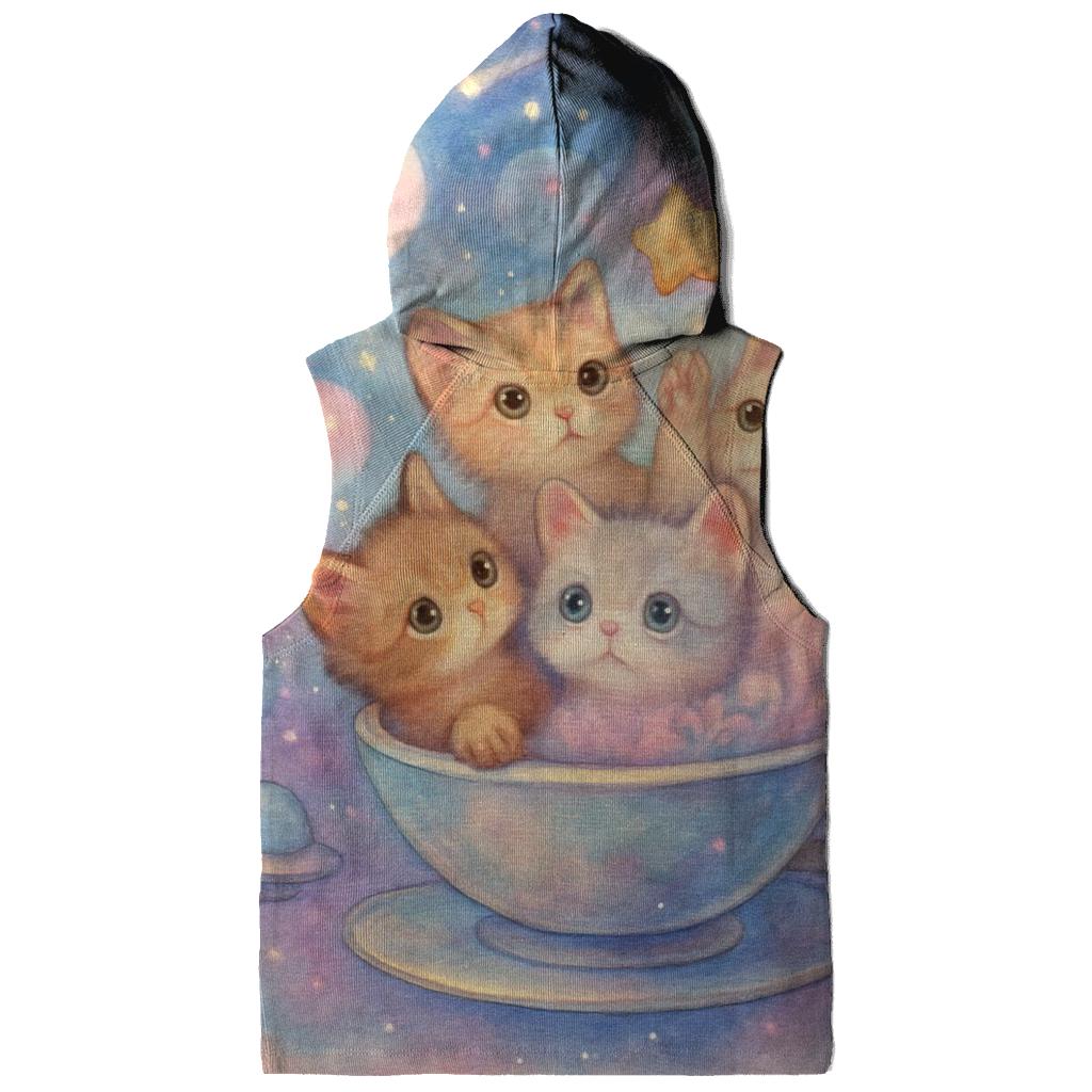 Galactic Tea Party Kittens designer hoodies