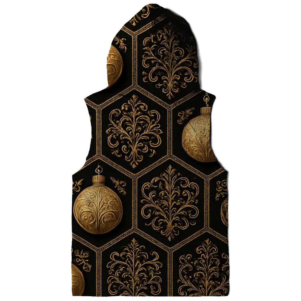 Golden Bauble Mosaic On Midnight Black graphic hoodies