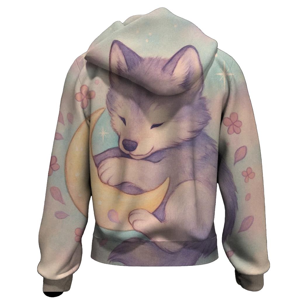 Pastel Lunar Pup premium hoodies
