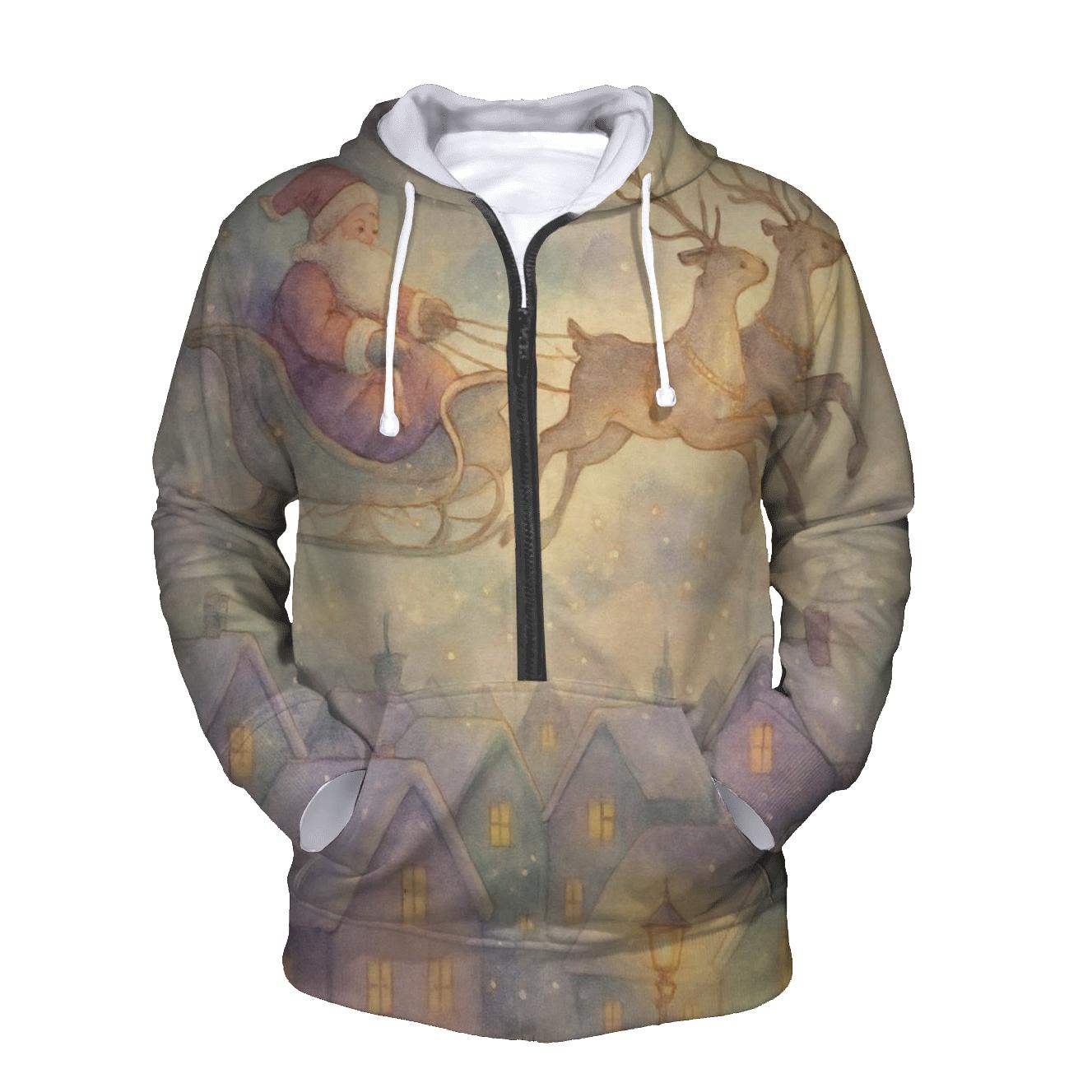 Dreamy Watercolor Sleigh Moment hoodie designs