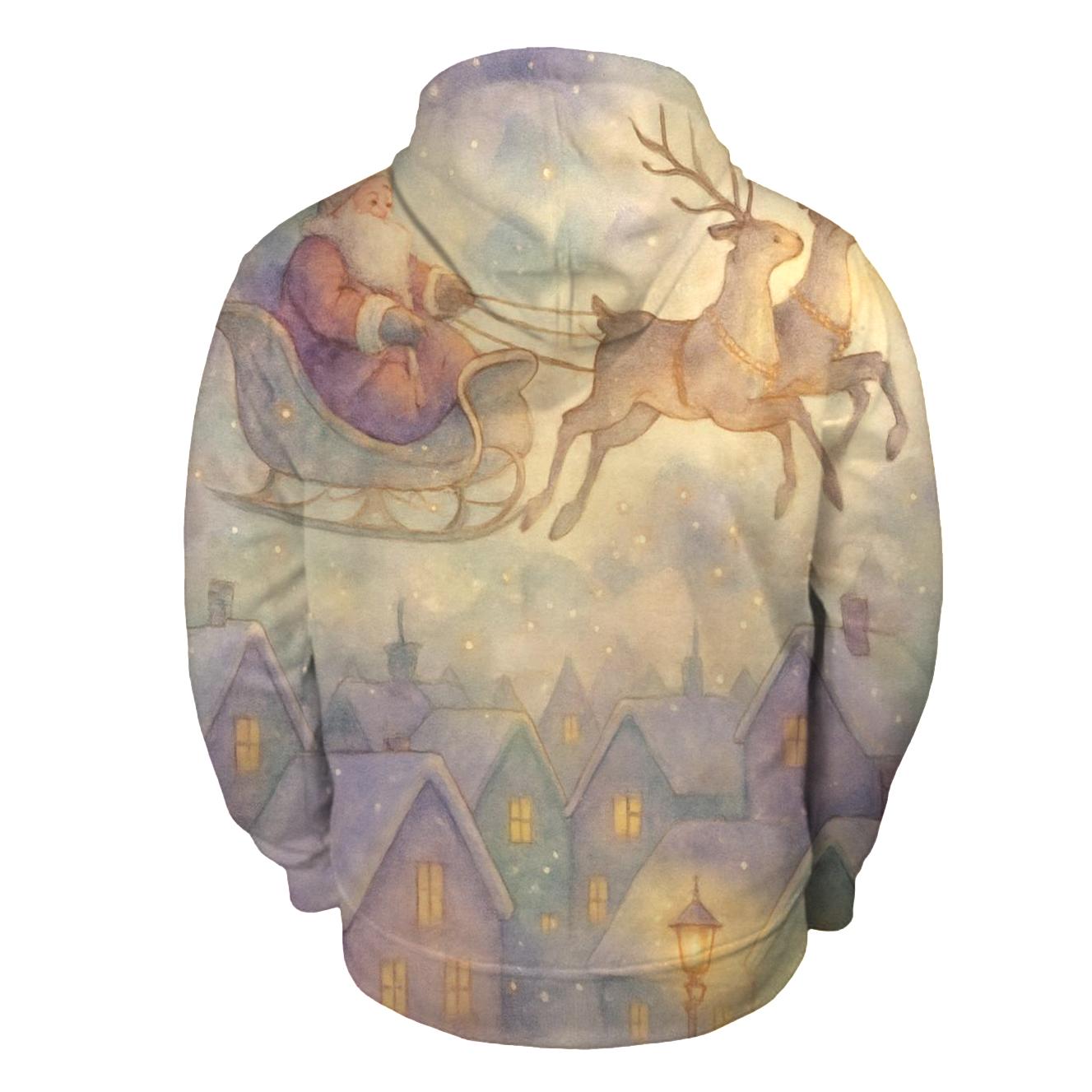 Dreamy Watercolor Sleigh Moment hoodie designs