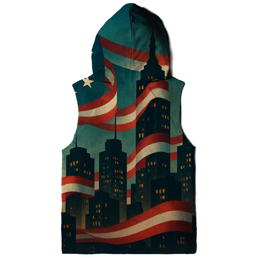 Patriotic Skyline Weave printed hoodies