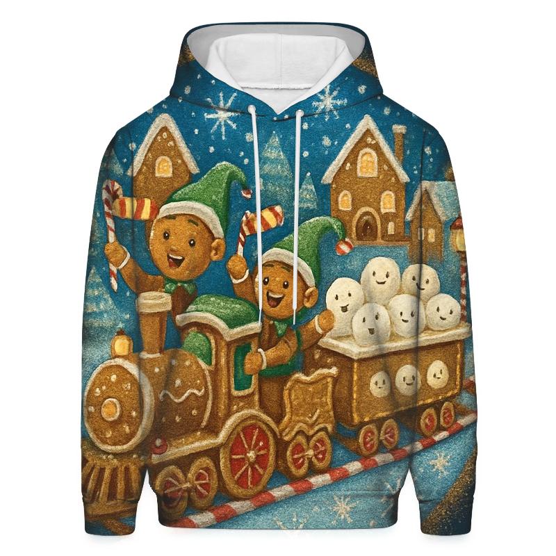 Gingerbread Train Party hoodie designs