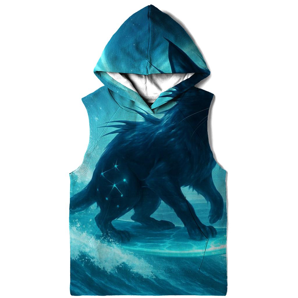 Aurora Surf Cat premium hoodies