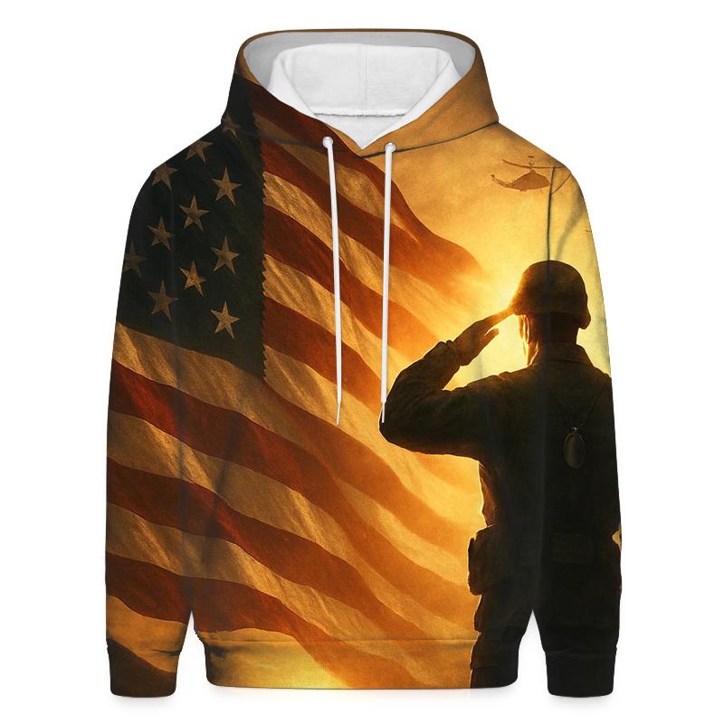 Dawn Sentinel Flag printed hoodies
