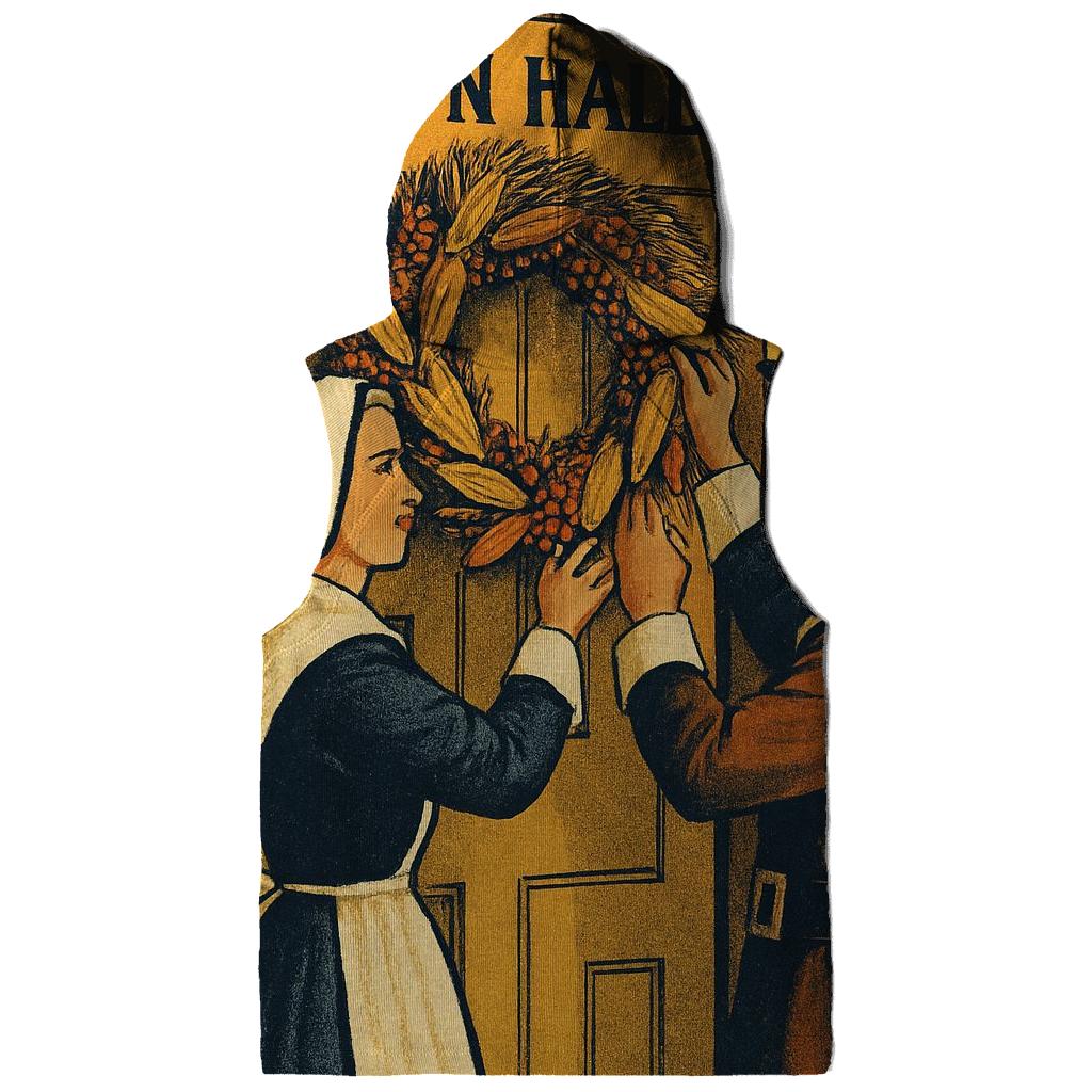 Sunset Pilgrim And Harvest Wreath pullover hoodies