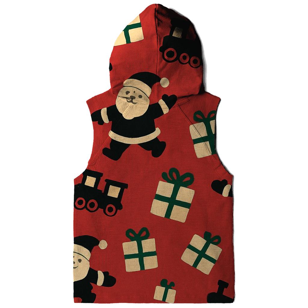 Santa Silhouette Scatter On Cardinal Red hoodie styles