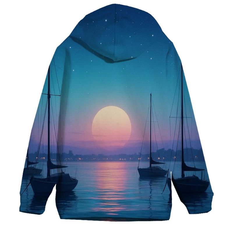 Teal Harbor Twilight premium hoodies