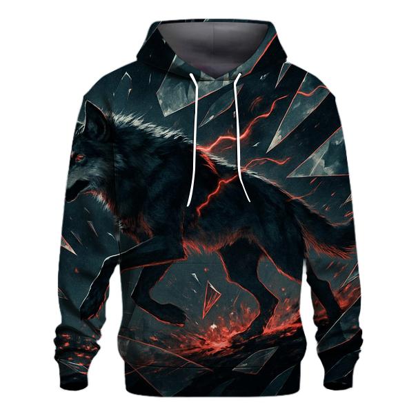  Shattered Glass Lone Wolf premium hoodies