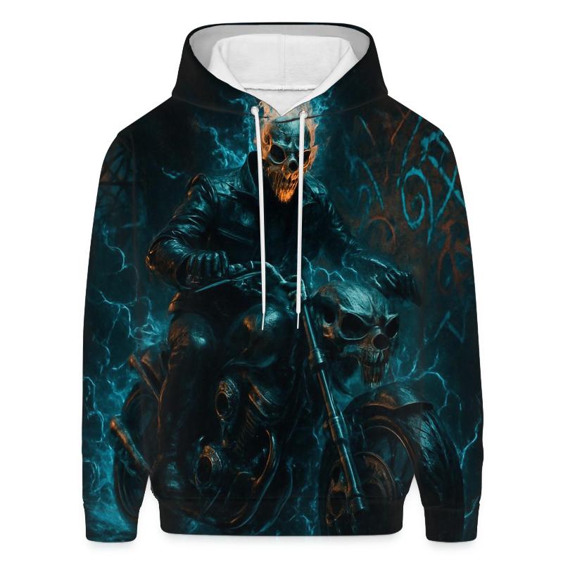 Grim Rider Of The Neon Catacombs zip-up hoodies
