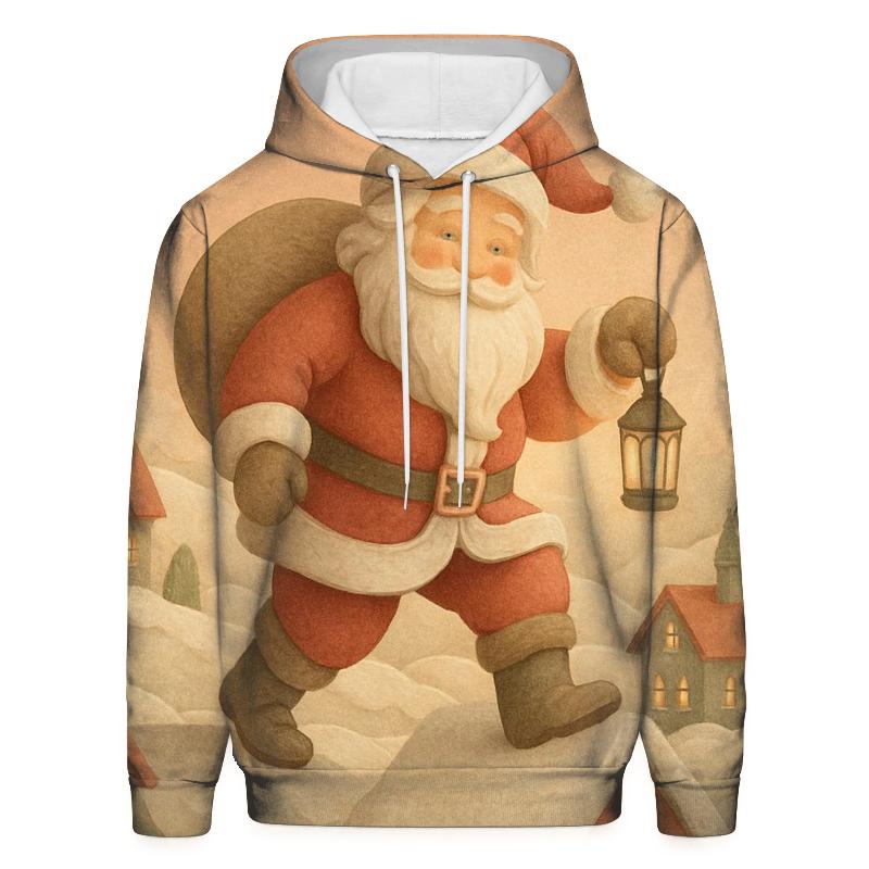 Paper Cut Storybook Santa embroidered hoodies