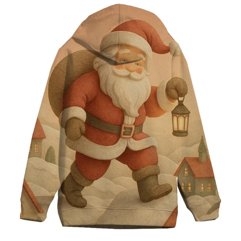 Paper Cut Storybook Santa embroidered hoodies