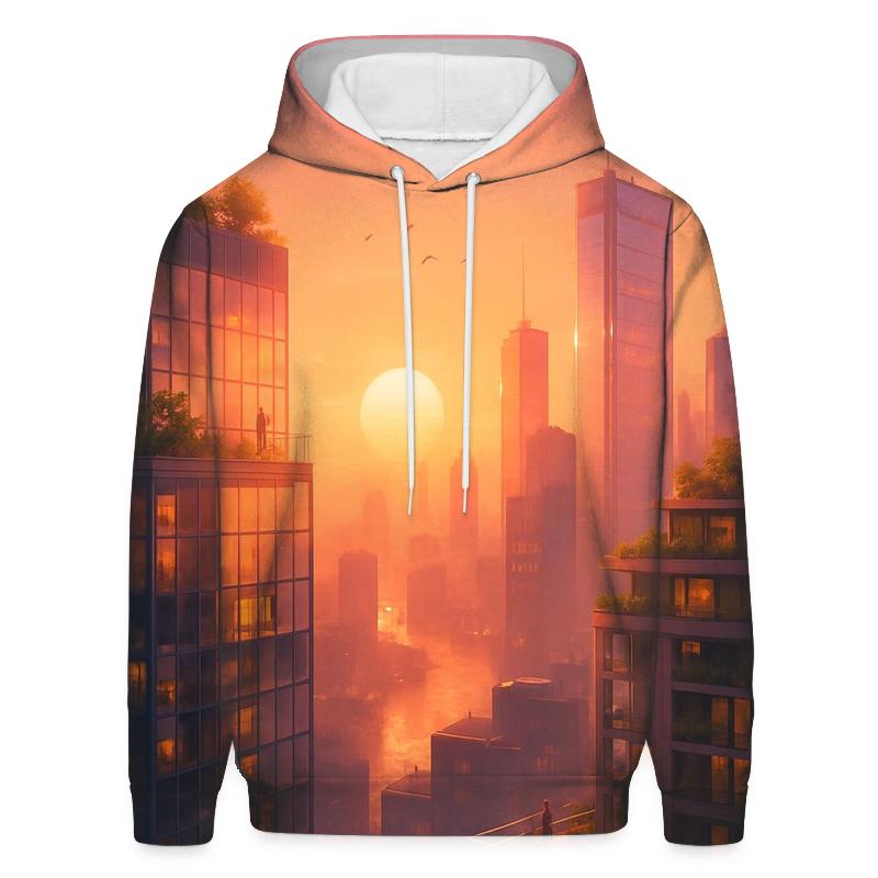 Coral City Golden Hour lightweight hoodies