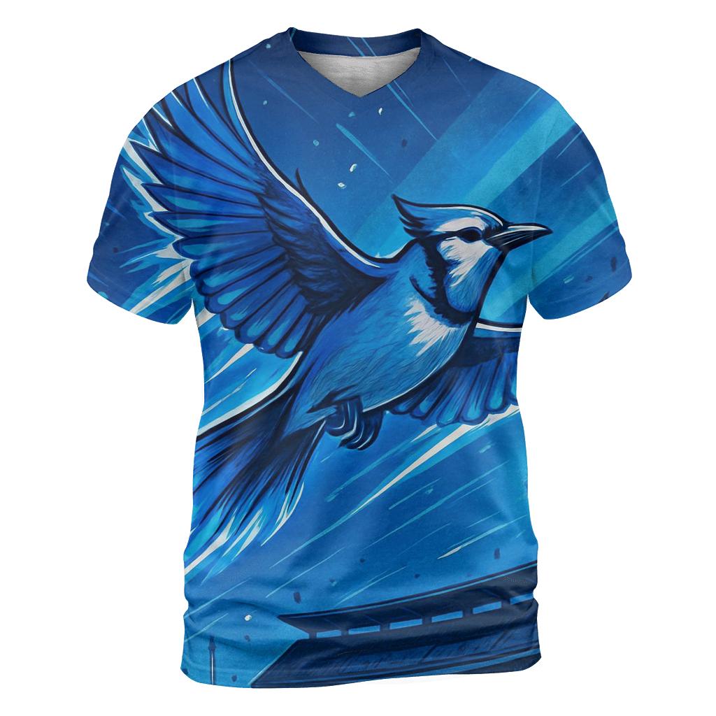 Blue Jay Over Stadium statement graphic shirts