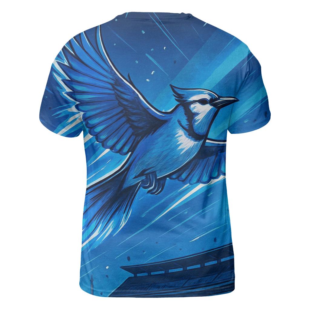 Blue Jay Over Stadium statement graphic shirts