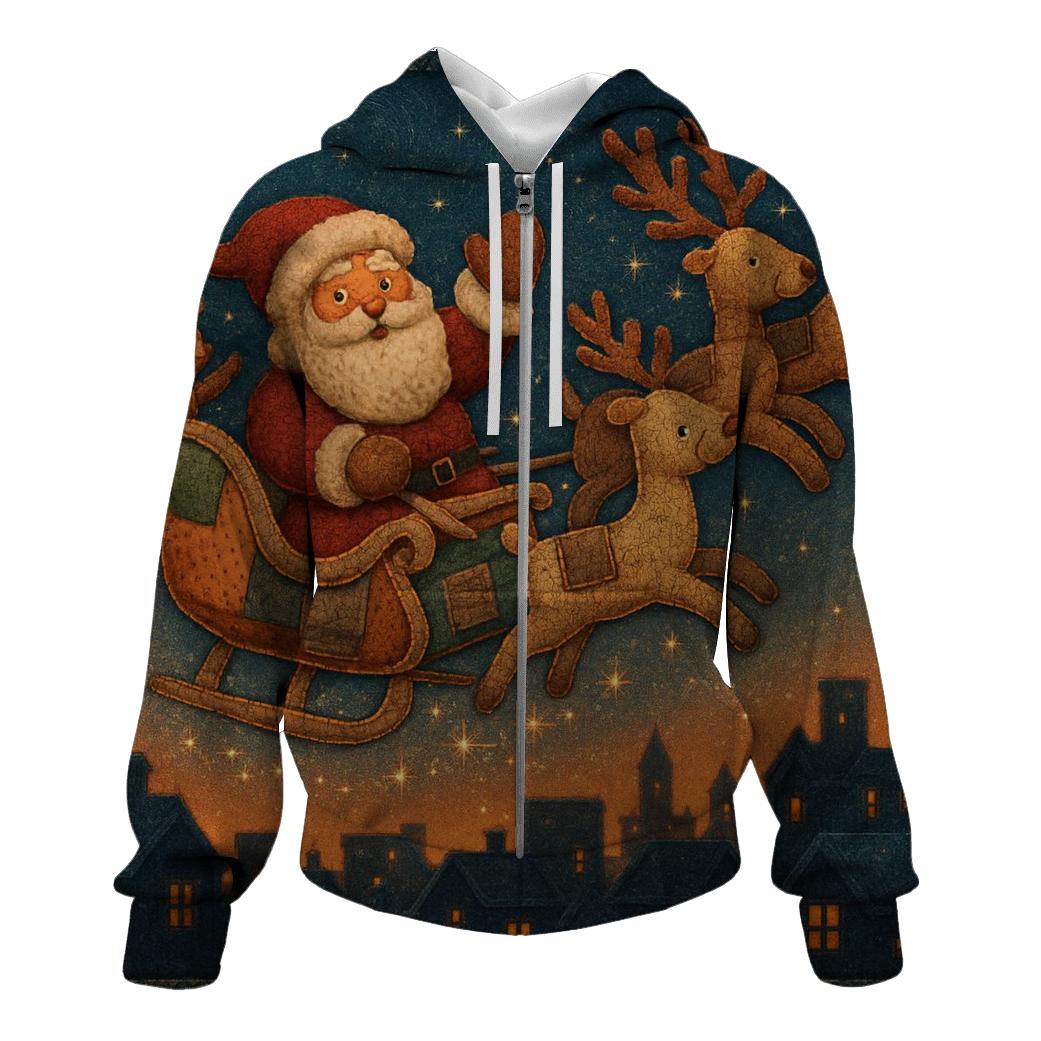 Santa Skyline Sleigh hoodie styles