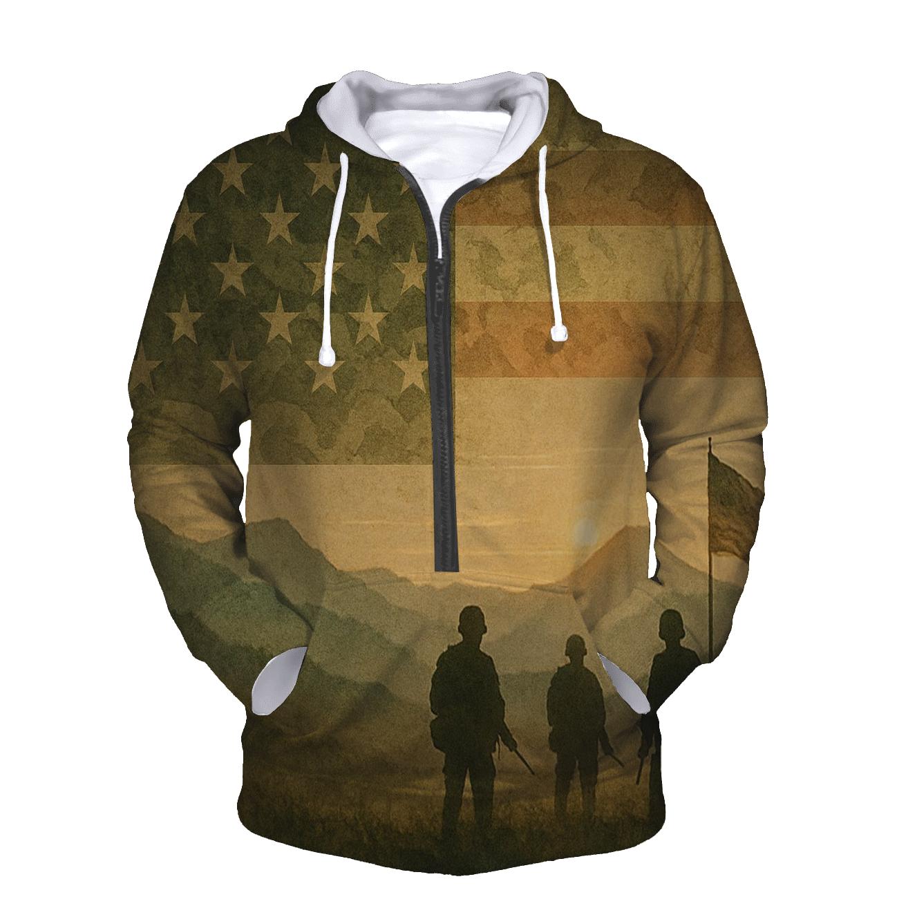 Camouflage Honor Fade premium hoodies
