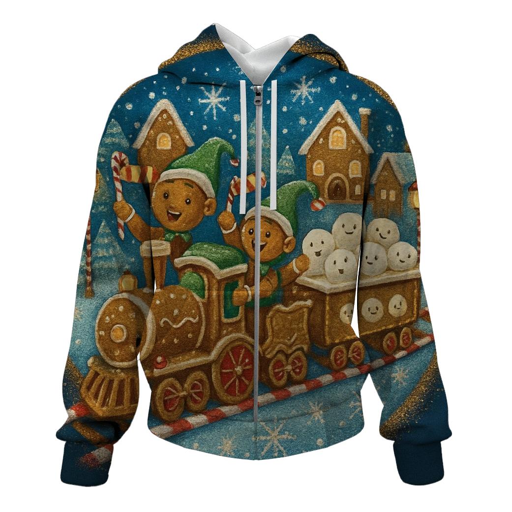 Gingerbread Train Party hoodie designs