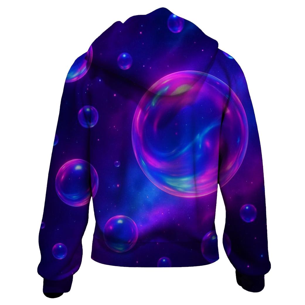 Neon Orb Drift graphic hoodies