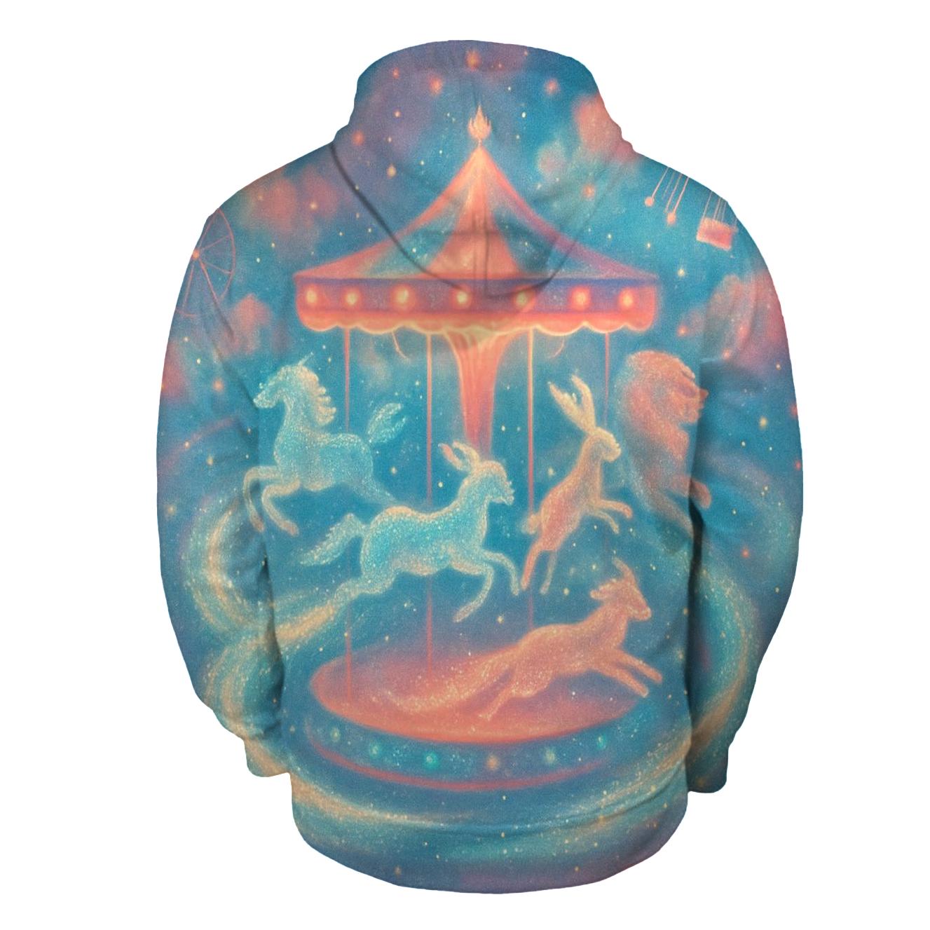 Comet Tail Carousel embroidered hoodies