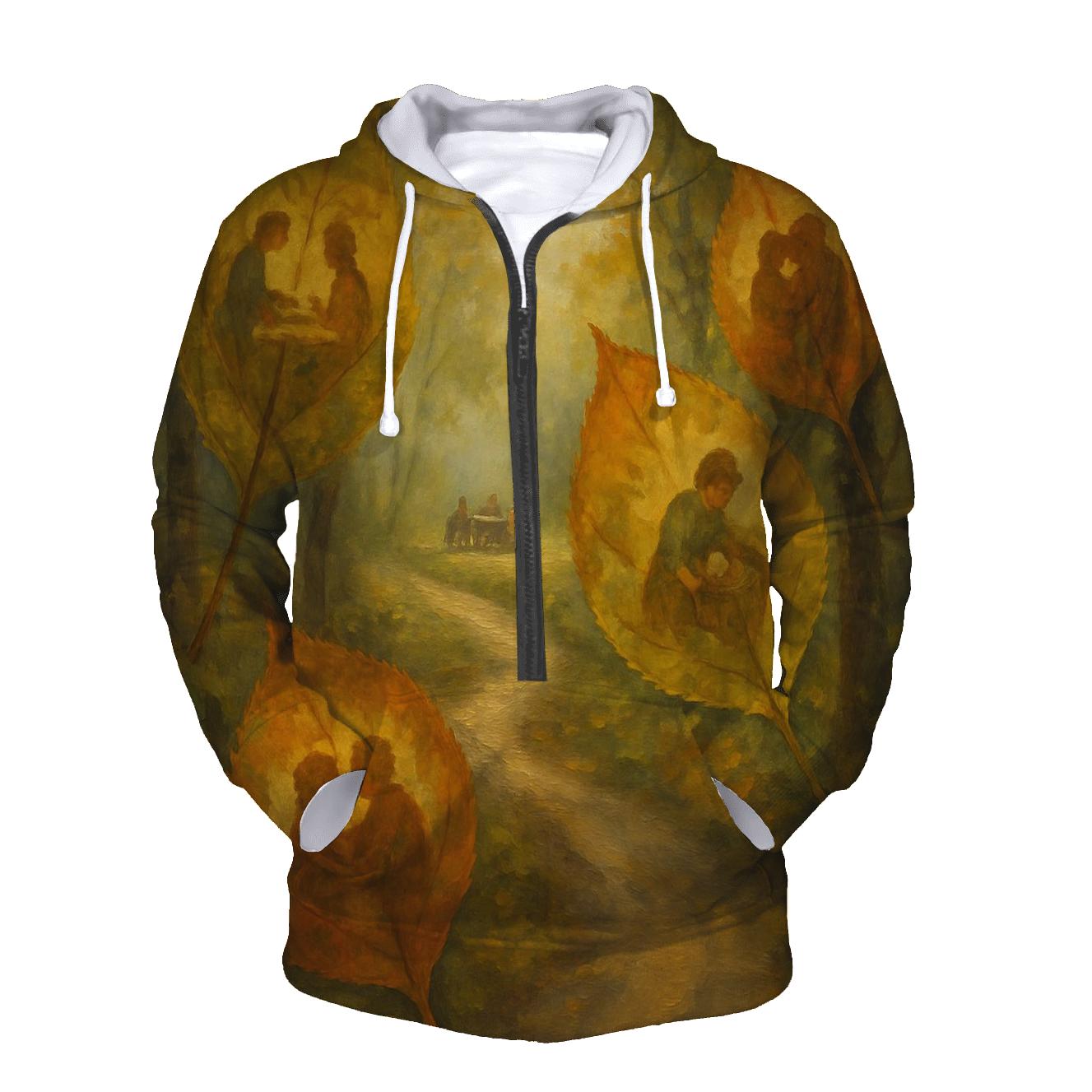 Golden Trail Of Thankful Leaves graphic hoodies
