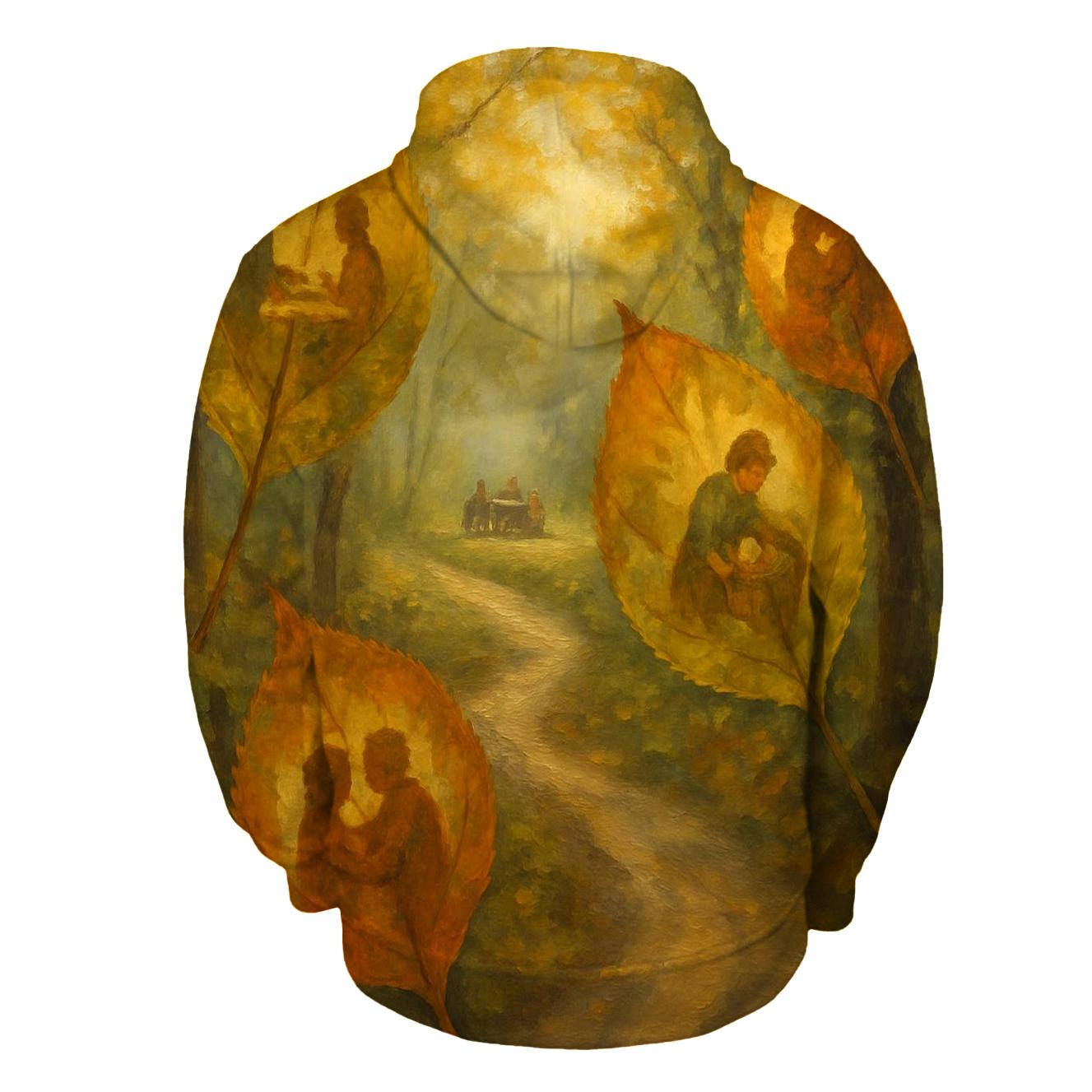Golden Trail Of Thankful Leaves graphic hoodies