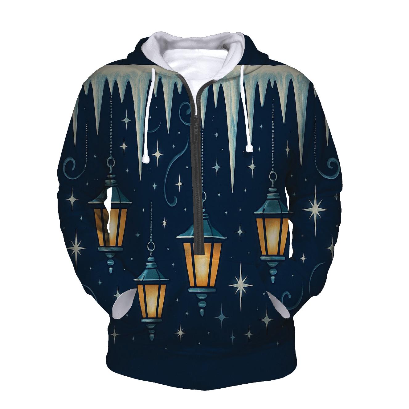 Icicle Border On Midnight Navy hoodies fashion