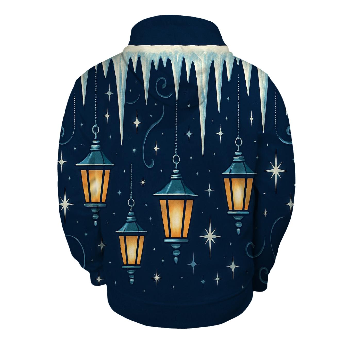 Icicle Border On Midnight Navy hoodies fashion