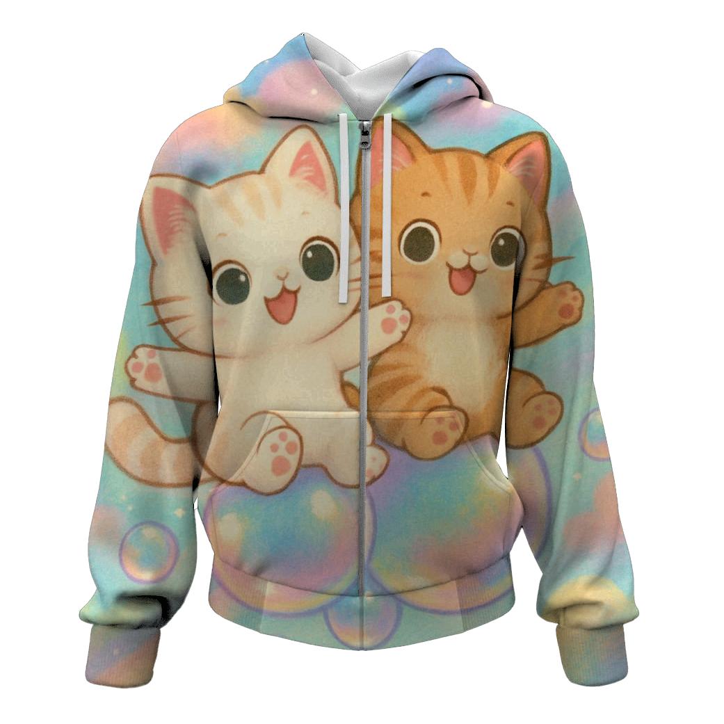 Rainbow Bubble Floaters graphic hoodies