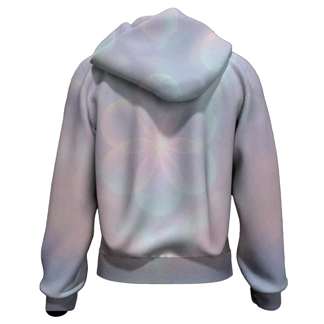 Pastel Mist Garden zip-up hoodies