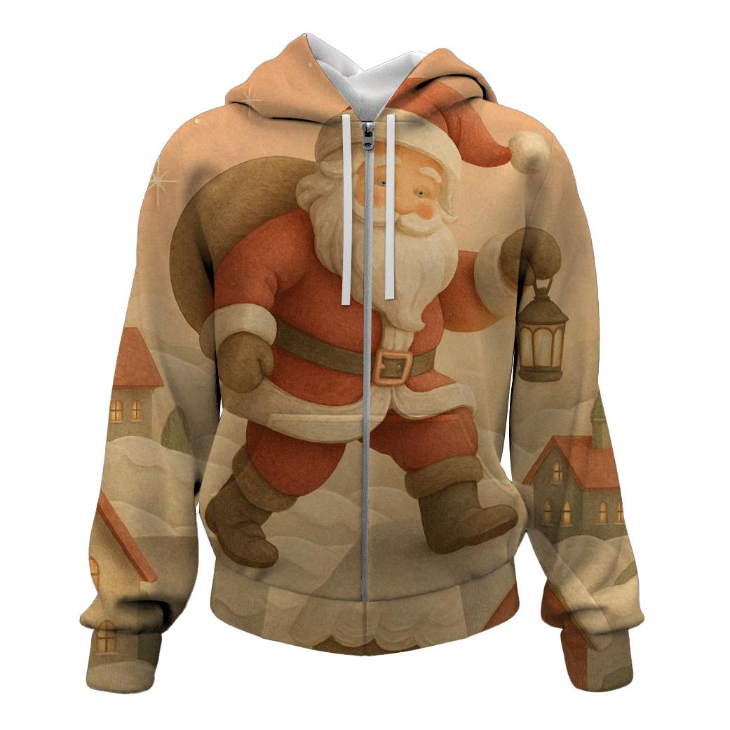 Paper Cut Storybook Santa hoodies fashion