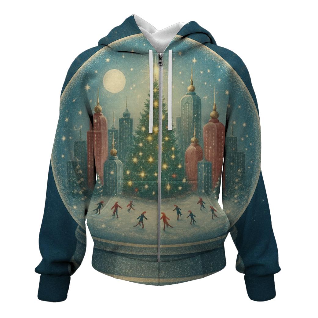 Snow Globe Cityscape heavyweight hoodies
