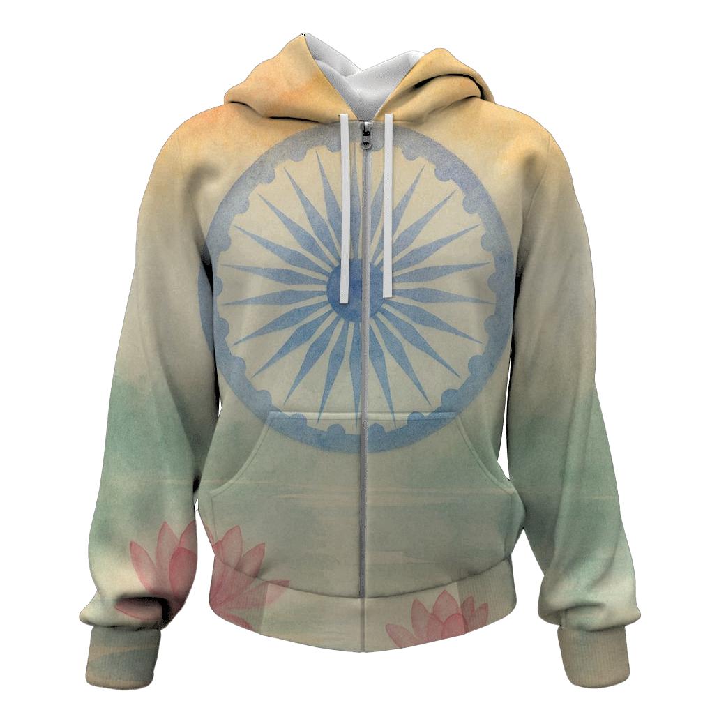 Monsoon Temple Watercolor hoodie styles